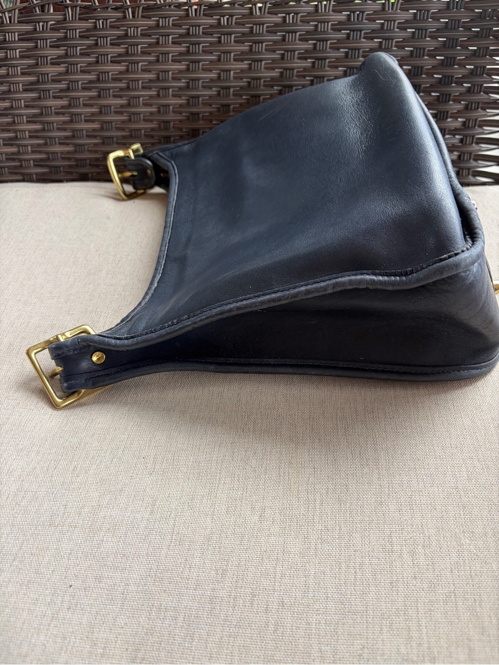 Vintage Coach Legacy Zip Bag 9966 - Navy - Picture 4 of 8